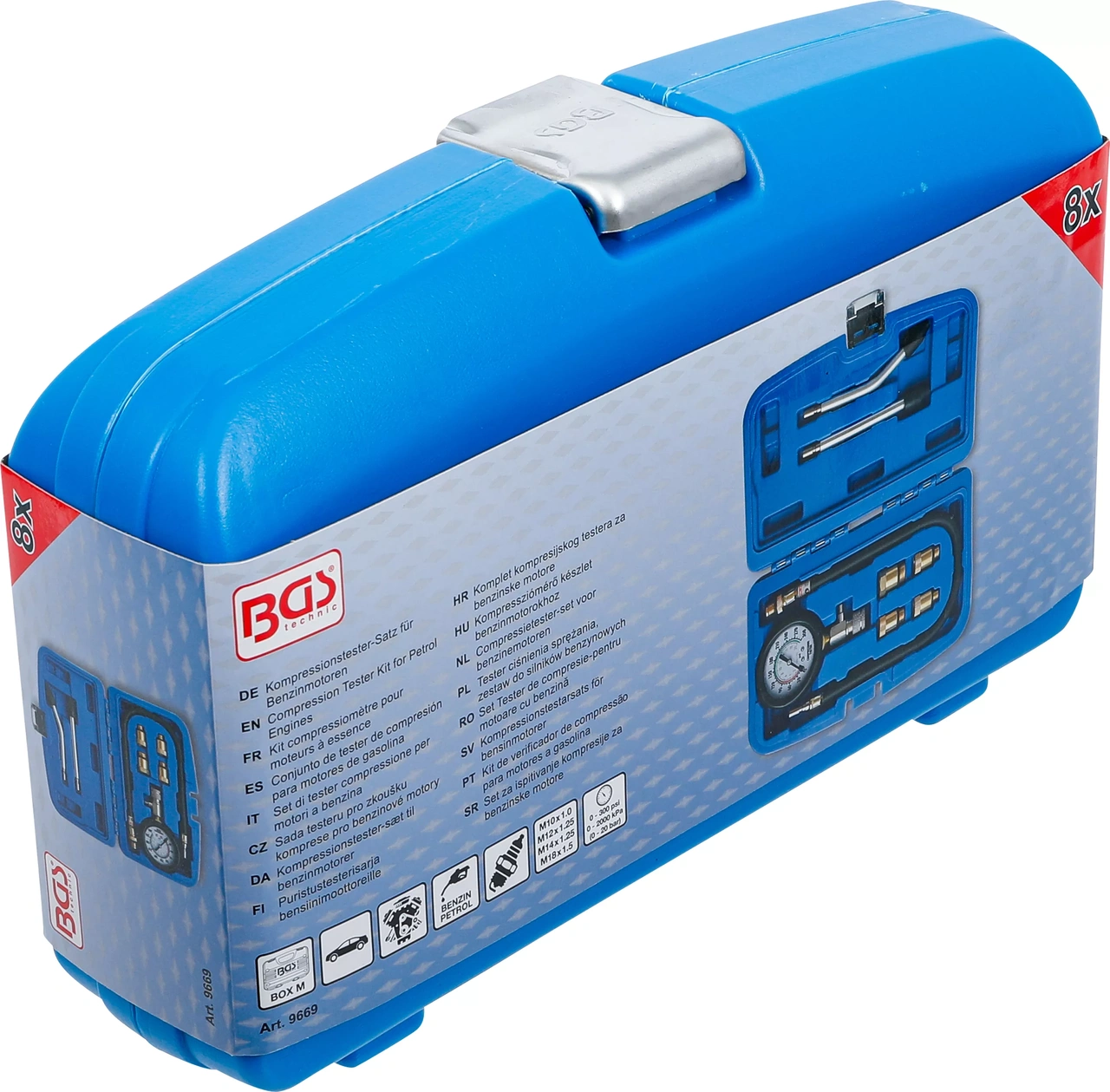 Kompressionstestarsats för bensinmotorer