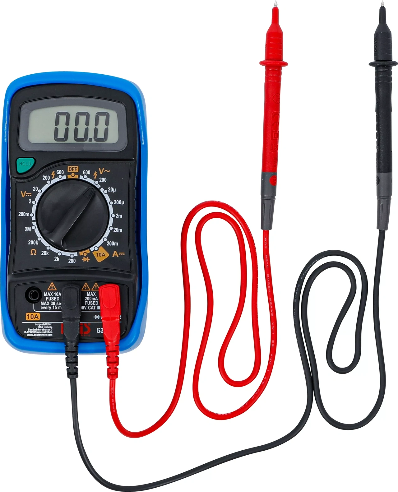 Digital multimeter med 200mV-600V