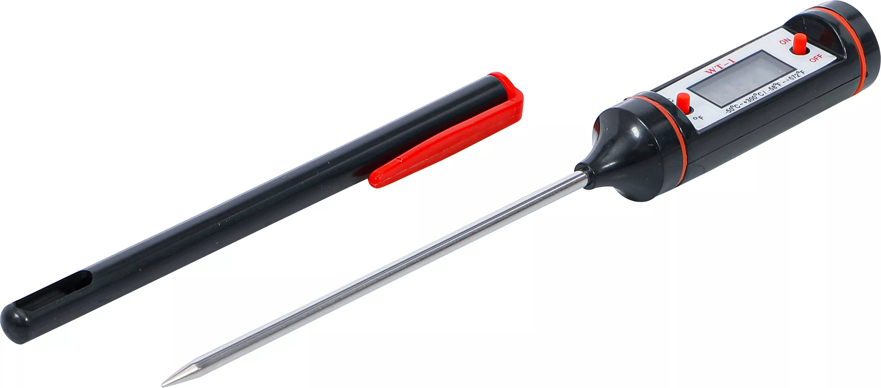 Digital-termometer med mätsond av rostfritt stål