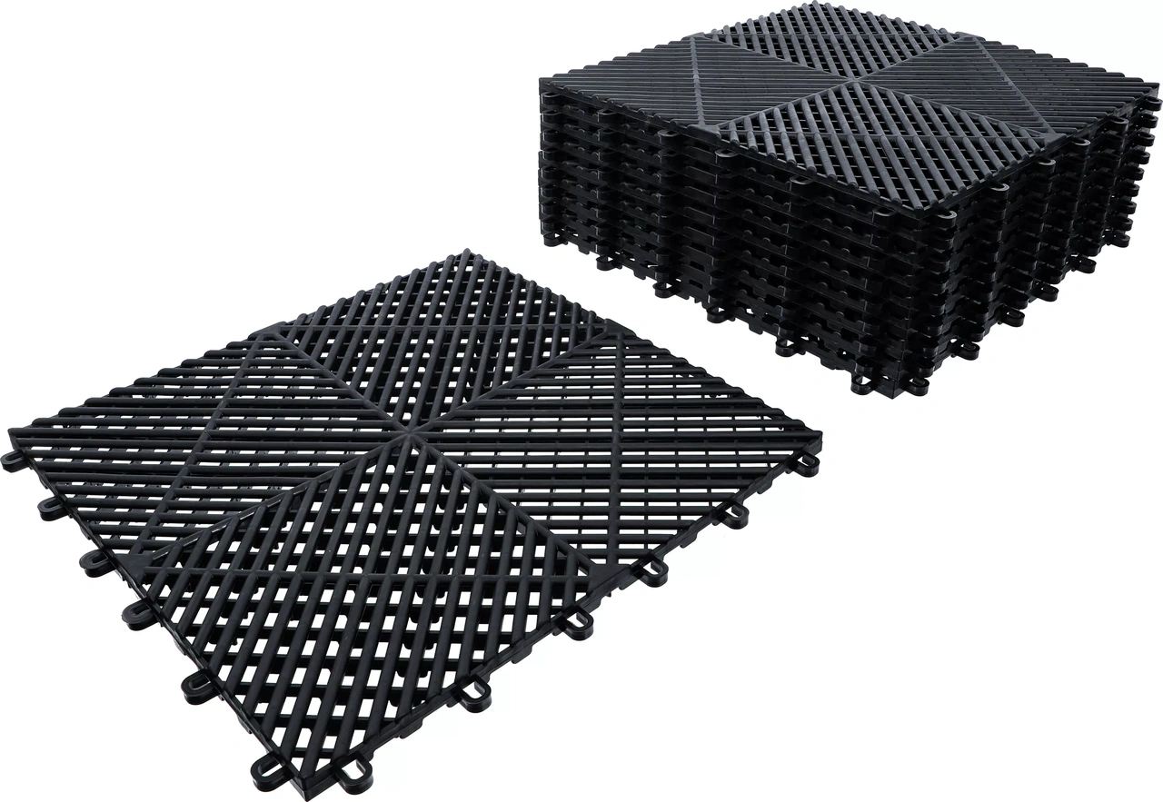 Verkstadsgolvsats | Klick-system | 400 x 400 x 18 mm | 10 delar