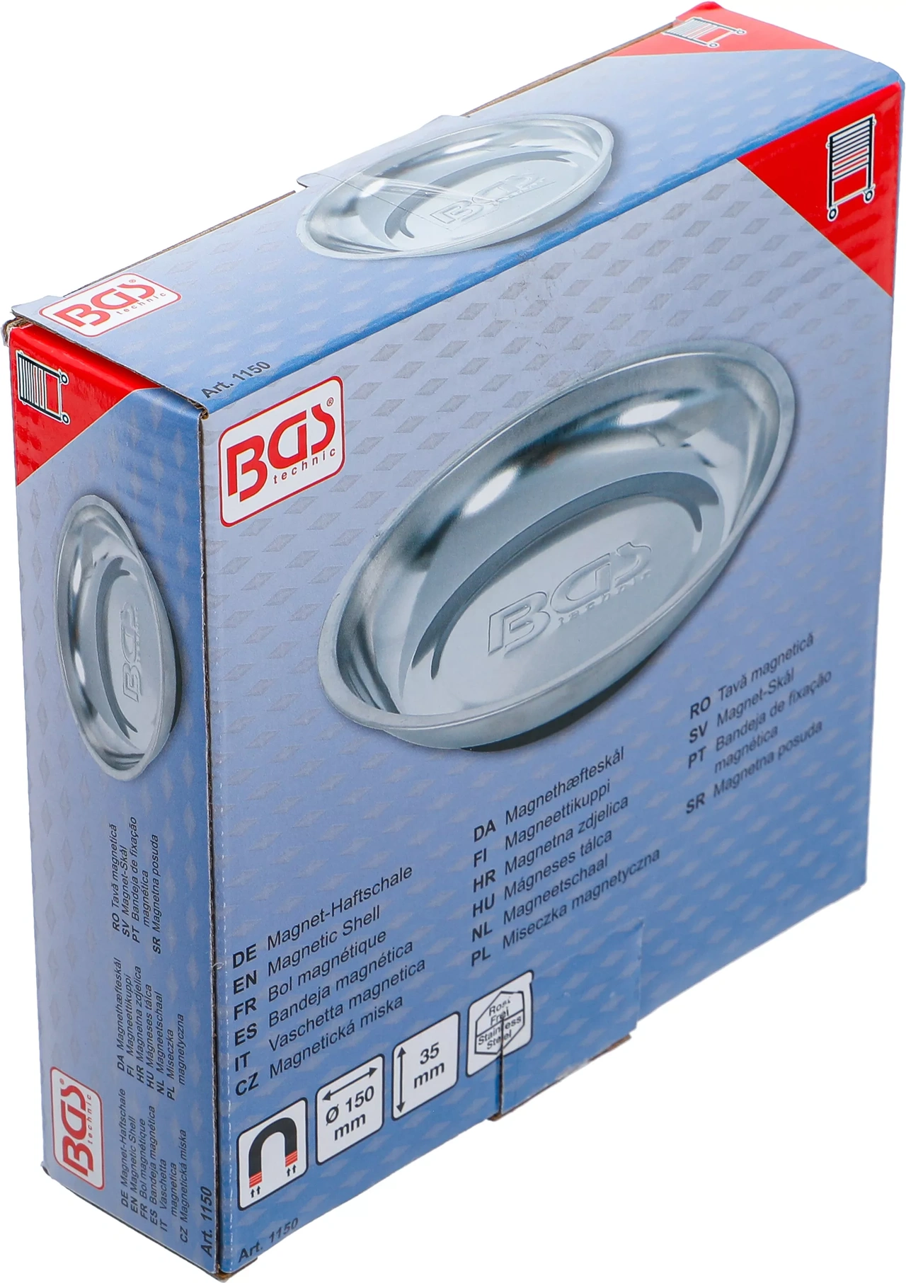 Magnet-Skål | Rostfritt stål | Ø 150 mm