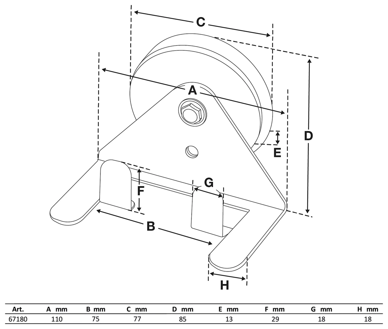 Magnetisk hållare | för färgsprutpistoler och lackeringspistoler