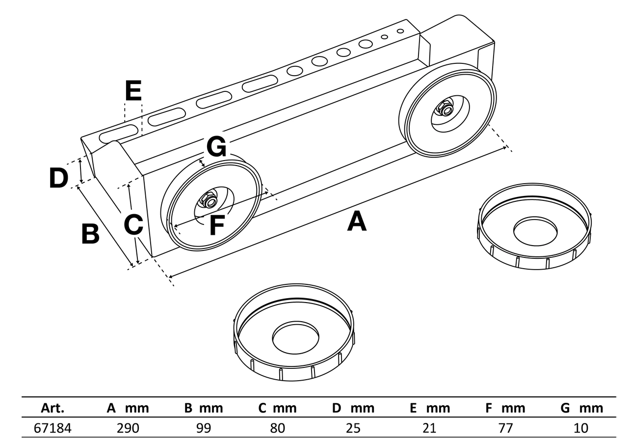 Magnetisk förvaringsbricka | med skruvmejselhållare