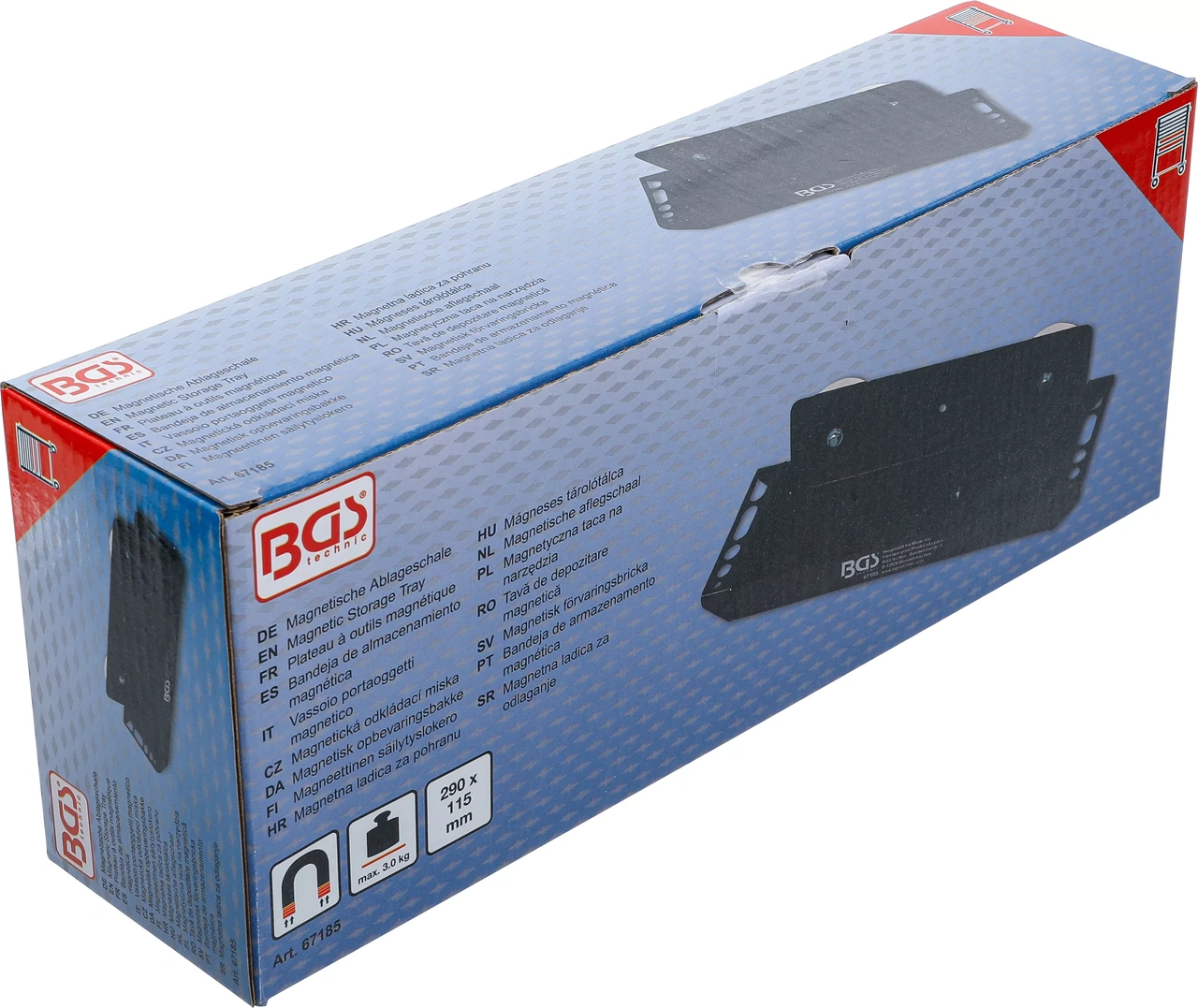 Magnetisk förvaringsbricka | med sidoskruvmejselhållare