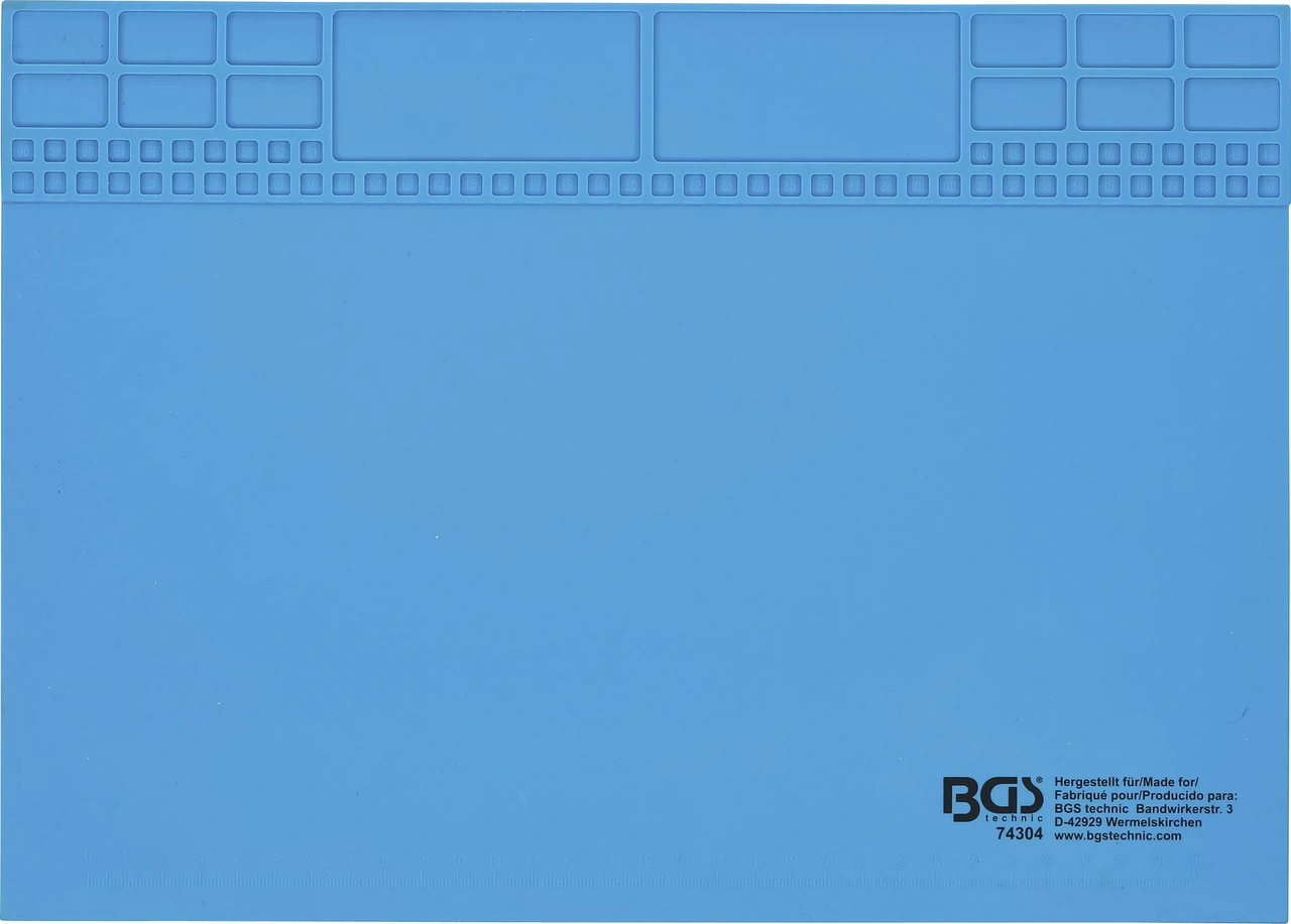 Arbetsmatta i silikon | magnetisk | 350 x 245 x 3 mm