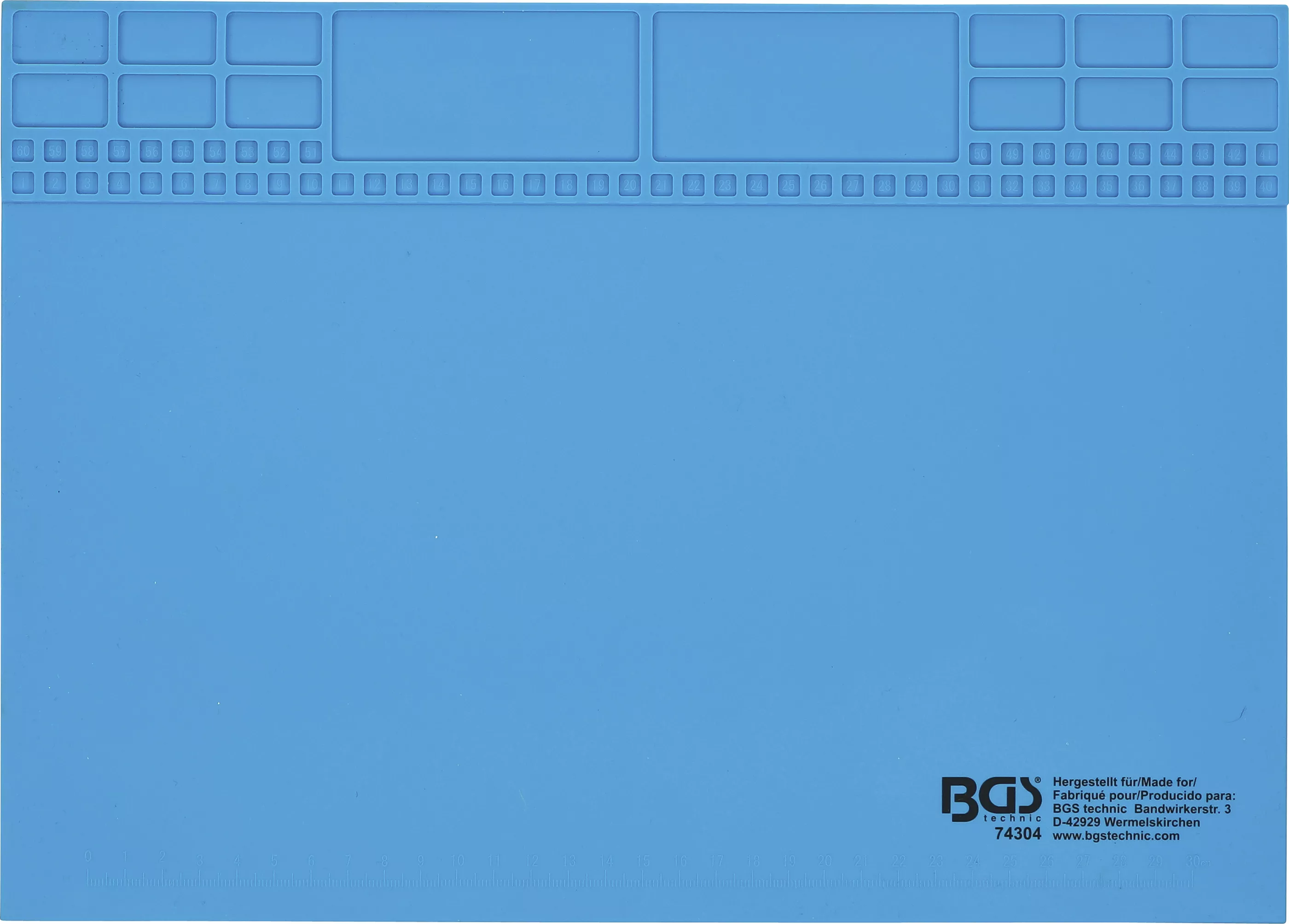 Arbetsmatta i silikon | magnetisk | 350 x 245 x 3 mm