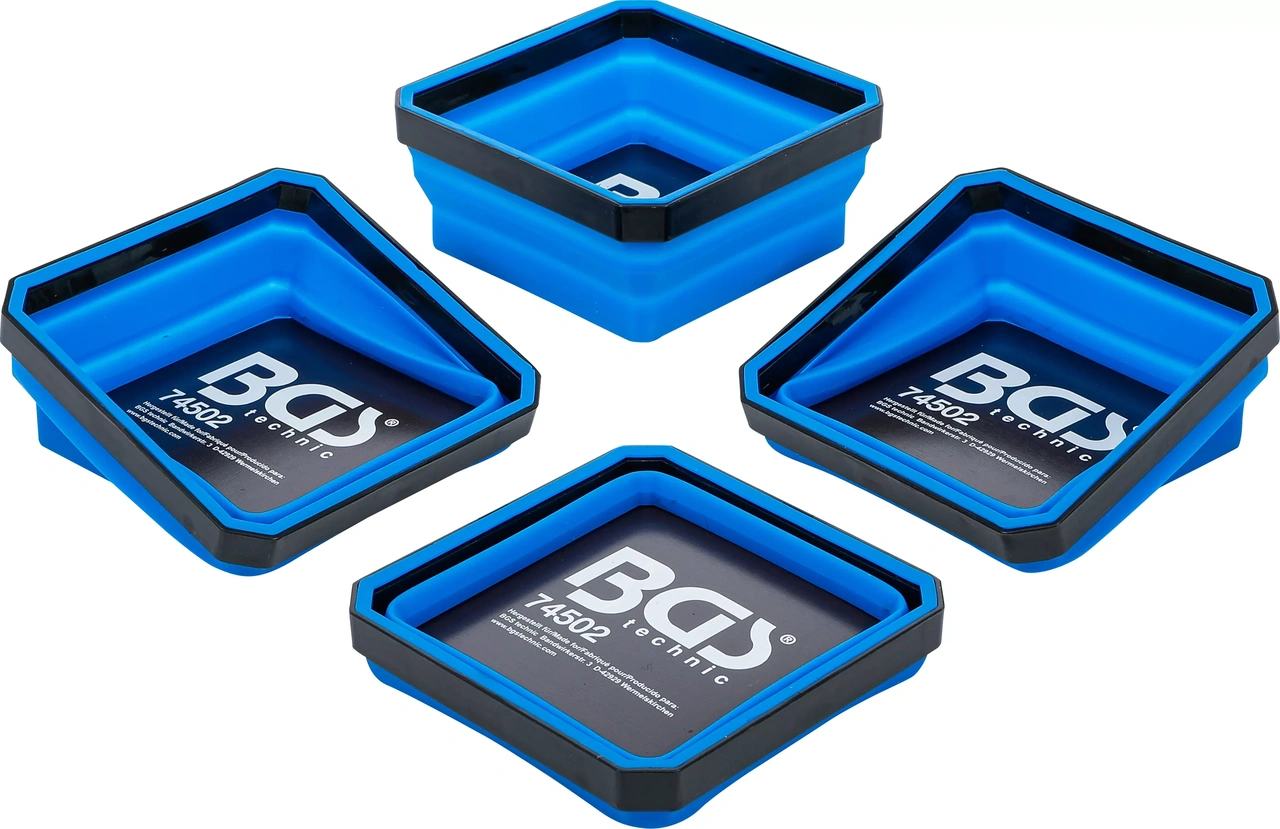 Magnet fodral set | Silikon | vikbar | 115 x 115 x 50 mm | 4 delar