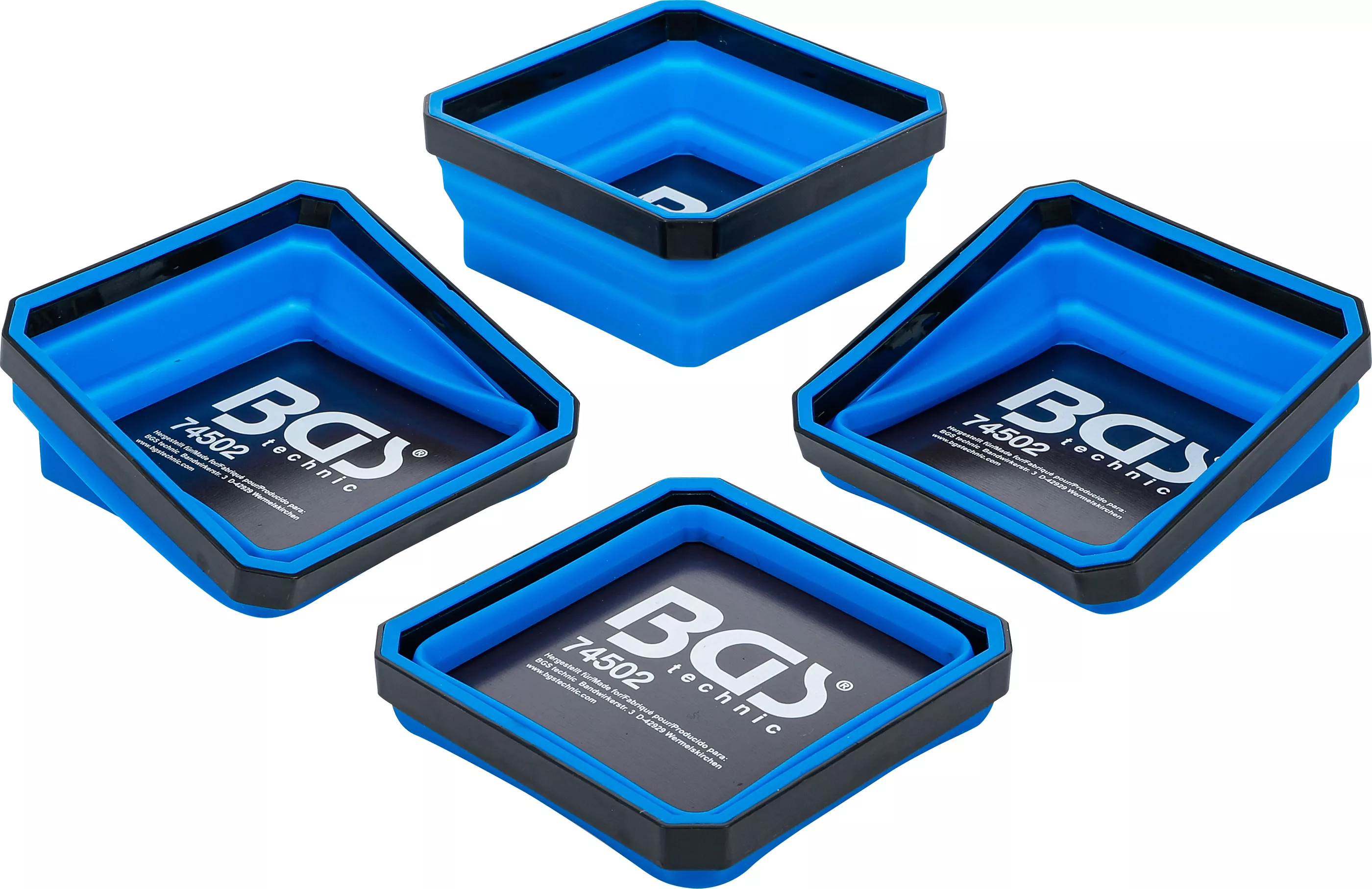 Magnet fodral set | Silikon | vikbar | 115 x 115 x 50 mm | 4 delar