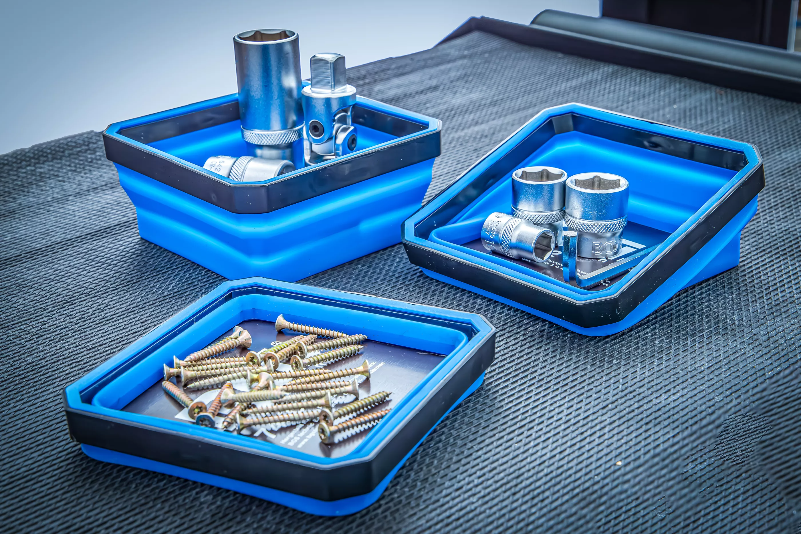 Magnet fodral set | Silikon | vikbar | 115 x 115 x 50 mm | 4 delar