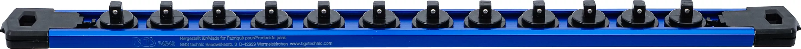 Hållarskena för 12 Hylsor | Magnetisk | för 6,3 mm (1/4")