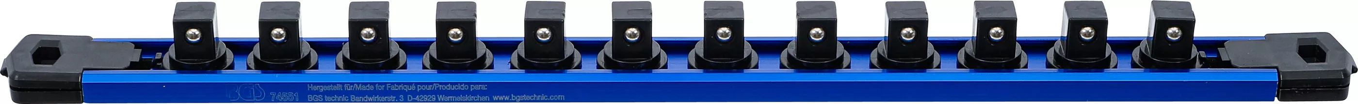 Hållarskena för 12 Hylsor | Magnetisk | för 12,5 mm (1/2")