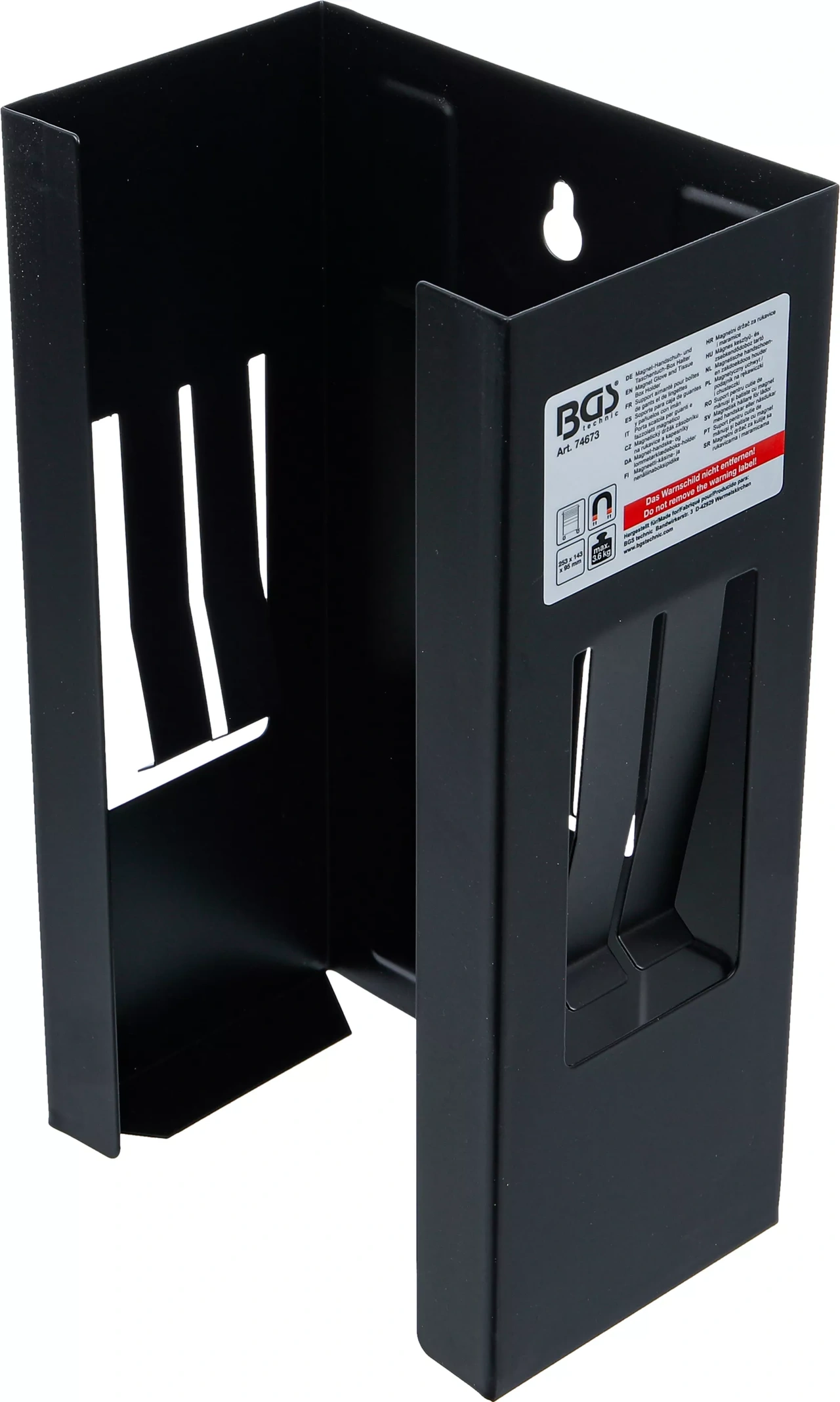 Magnetisk hållare för lådor med handskar eller näsdukar | 253 x 143 x 95 mm