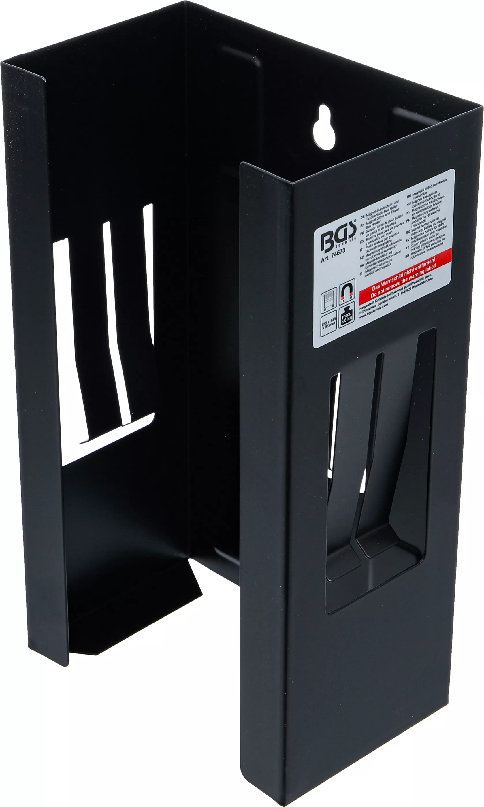 Magnetisk hållare för lådor med handskar eller näsdukar | 253 x 143 x 95 mm