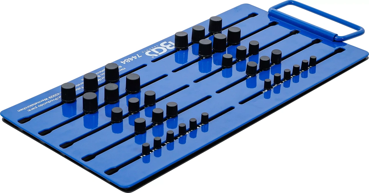 Magnet-hängtavla | Med yttre fyrkant | För 36 hylsor | 6,3 mm (1/4") / 10 mm (3/8") / 12,5 mm (1/2")