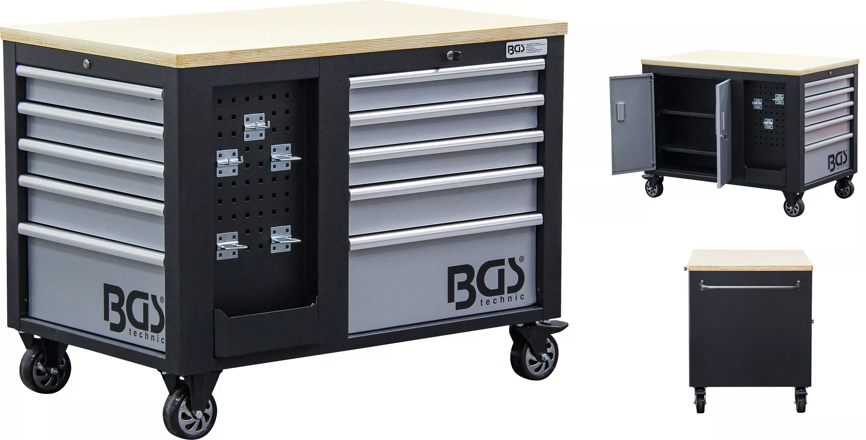 Verkstadsvagn | 2 x 5 lådor | 1 skåp | tomt