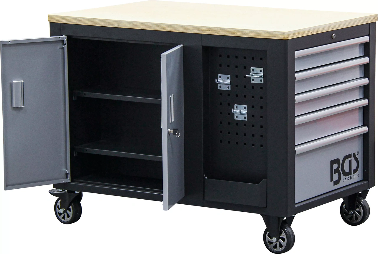 Verkstadsvagn | 2 x 5 lådor | 1 skåp | tomt