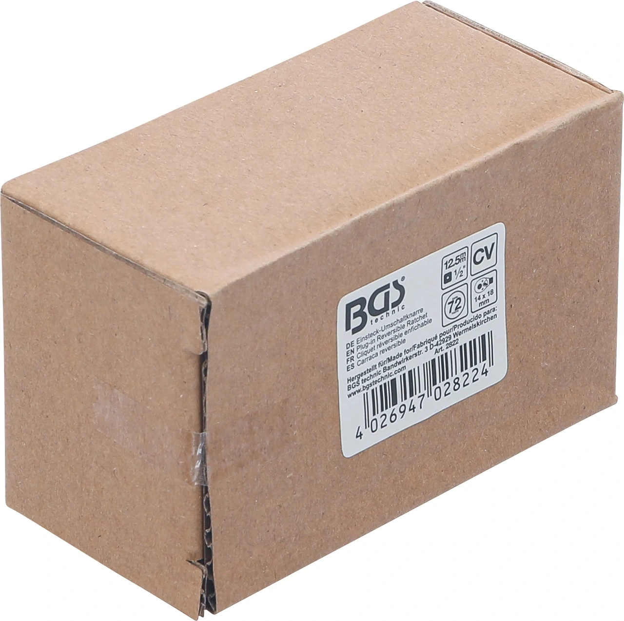 Hyls-spärrskaft | 12,5 mm (1/2") | Fäste 14 x 18 mm