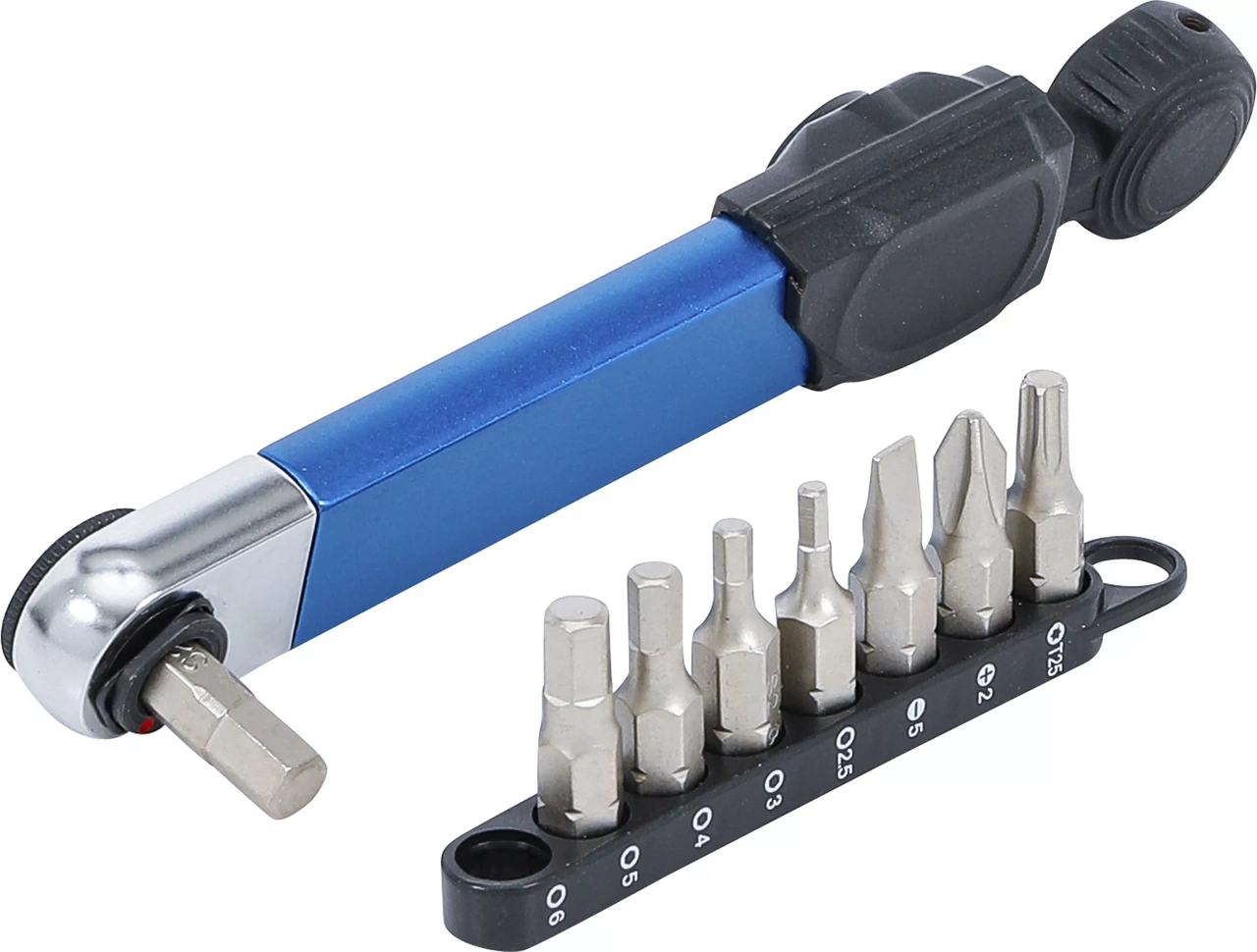 Momentnyckel | Inre sexkant 6,3 mm (1/4") | 2 - 10 Nm | Med Bit-sats | 9 delar