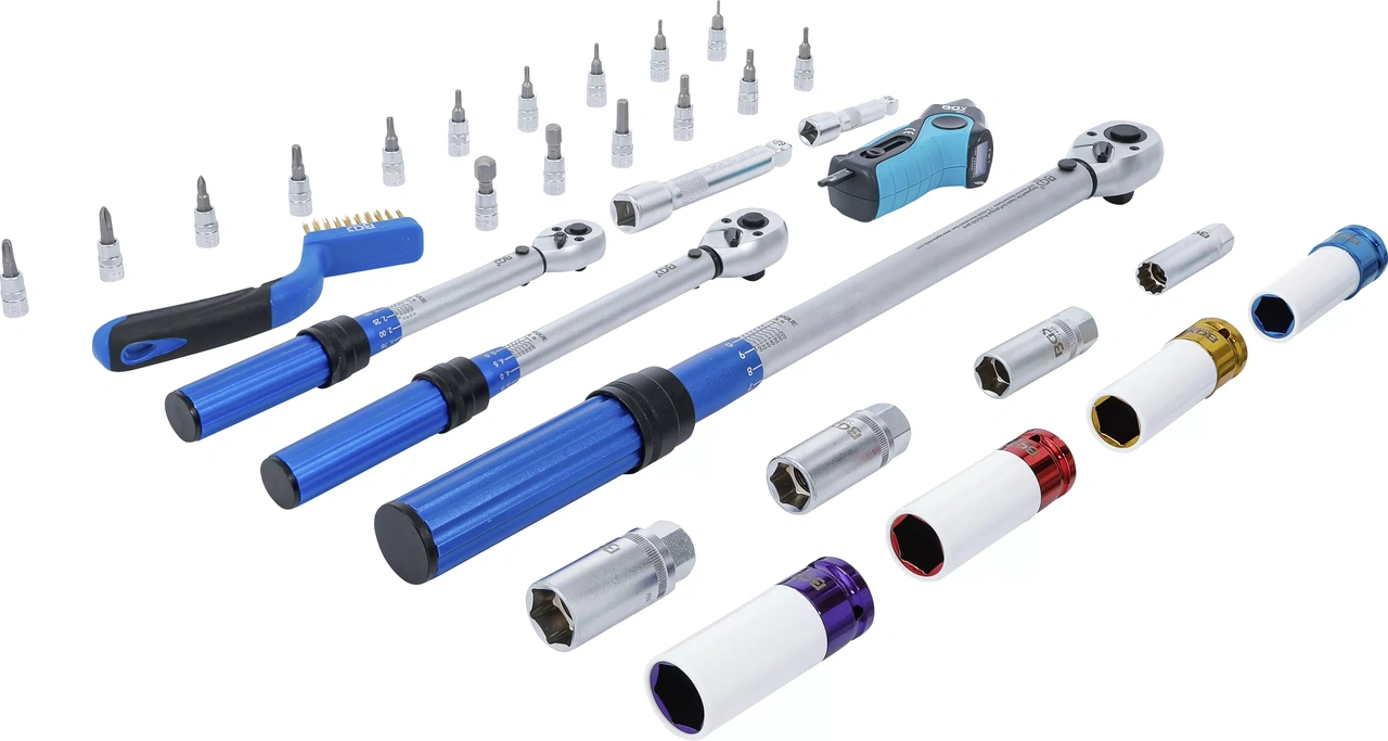 Momentnyckel-sats | 6,3 mm (1/4"), 10 mm (3/8"), 12,5 mm (1/2") | 31 delar