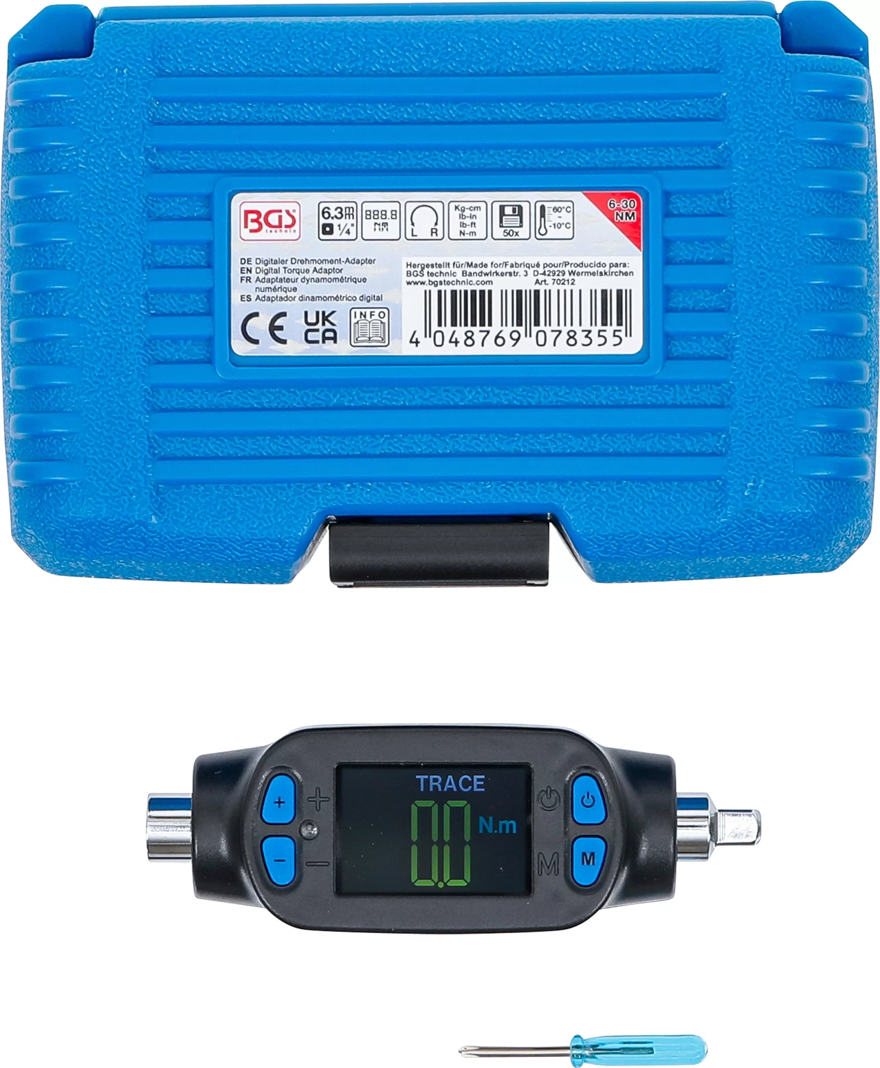 Digital momentadapter | 6,3 mm (1/4") | 6 - 30 Nm
