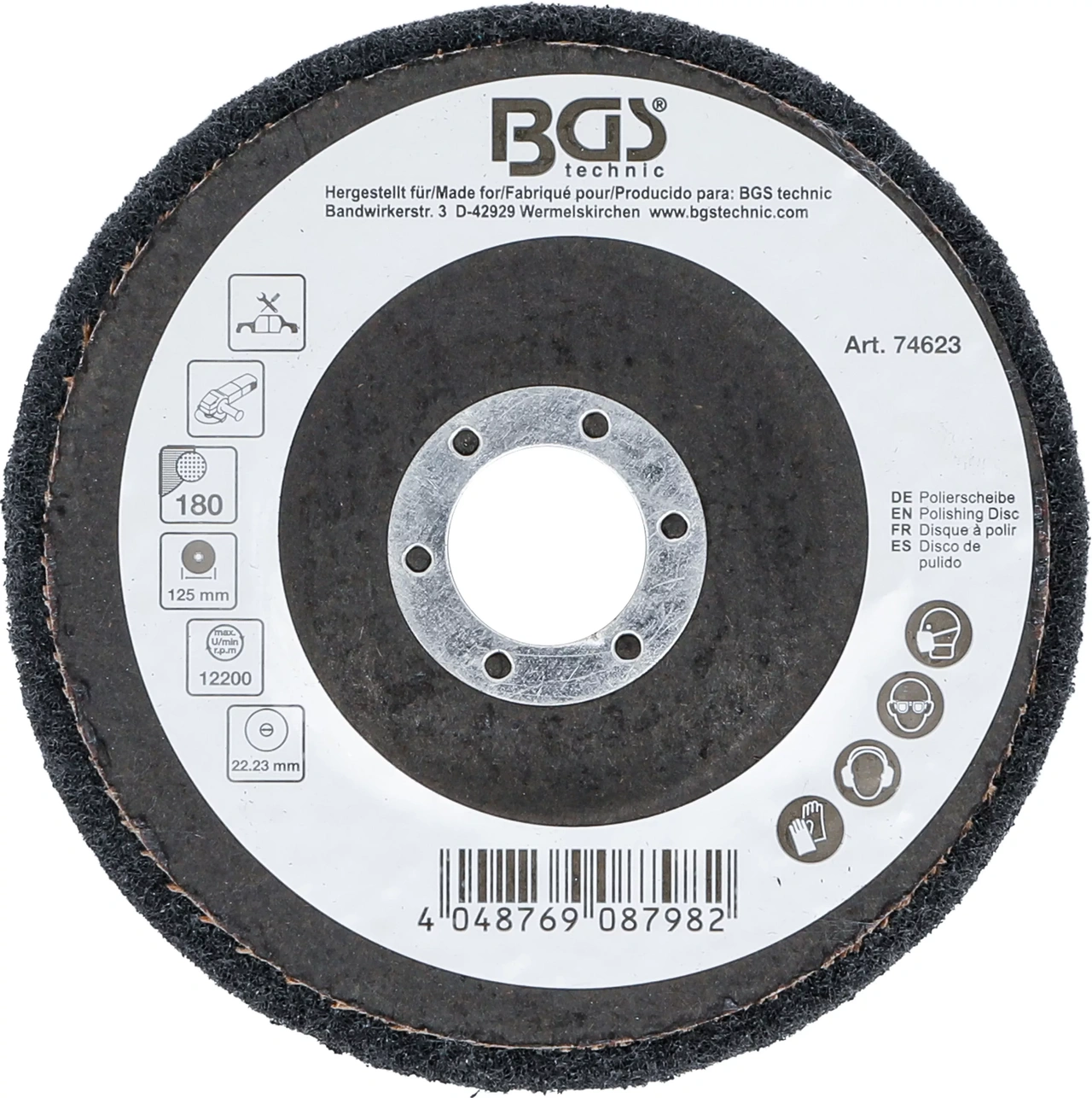 Polerskiva kiselkarbid 125 mm K180