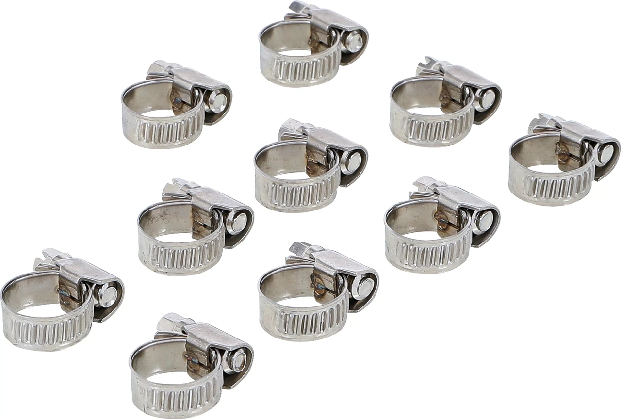 Slangklämma | Rostfri | 10 x 16 mm | 10 delar