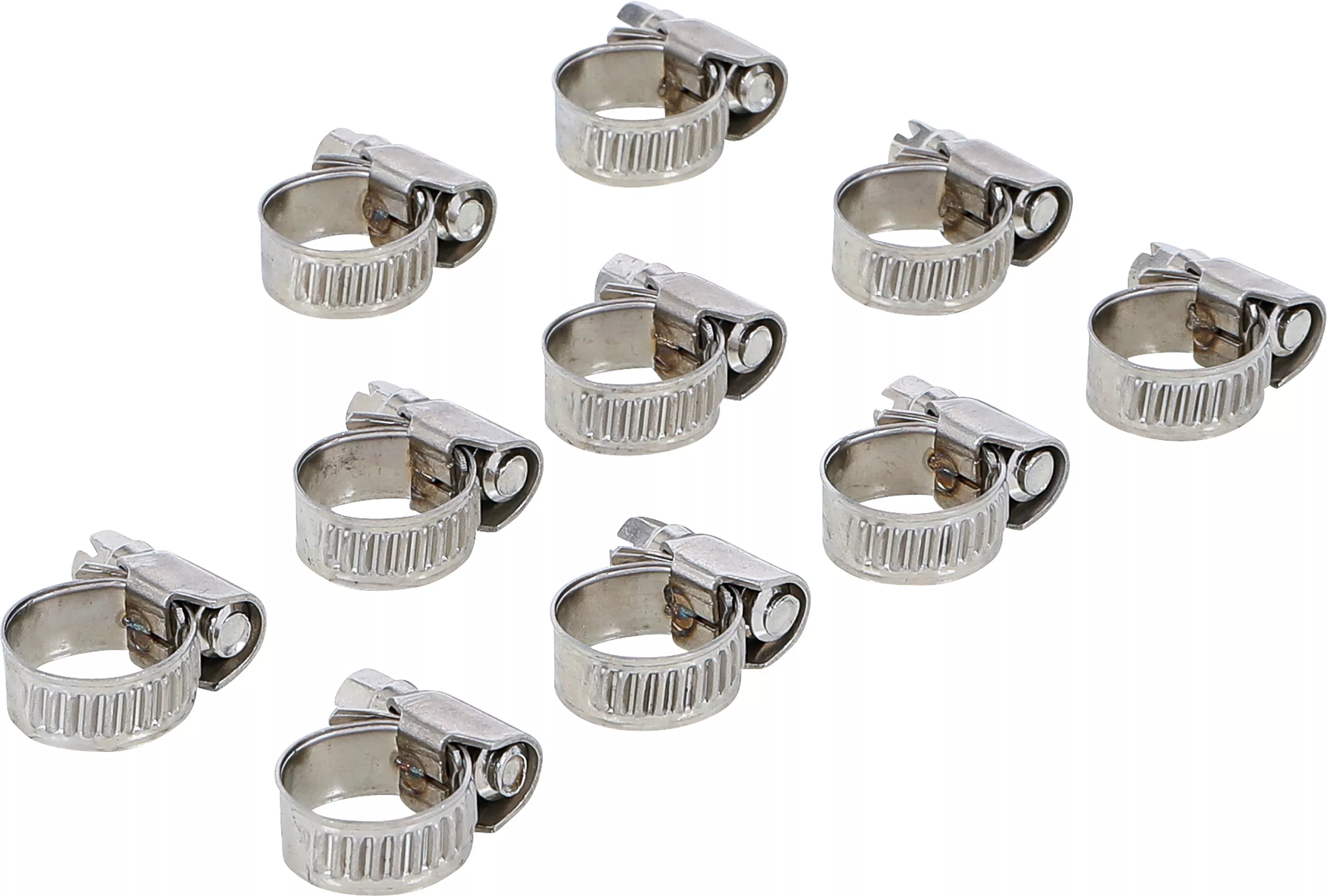 Slangklämmor rostfritt stål 10 st