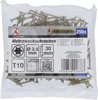 Universalskruv | T-Profil (för Torx) T10 | 3,5 x 30 mm | 250 st.