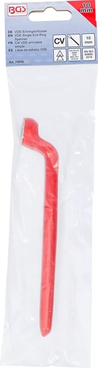 VDE enkel ringnyckel | djupt bockad | 10 mm