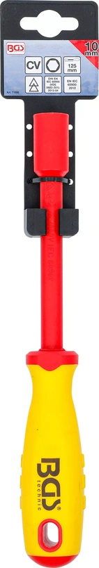 VDE-Hylsnyckel-skruvmejsel | Sexkant | 10 mm | Klinglängd 125 mm