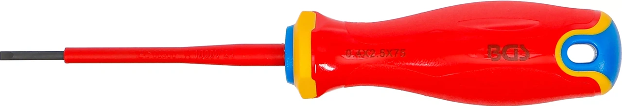 VDE-skruvmejsel spår extra tunn spets 2,5x75mm