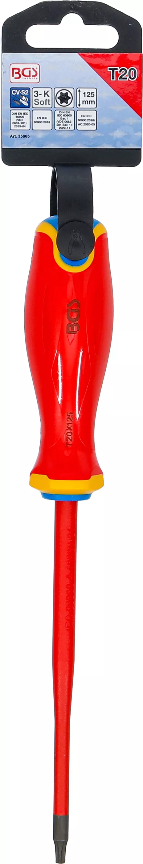 VDE-Skruvmejsel | Extra tunn spets | T-Profil (för Torx) T20