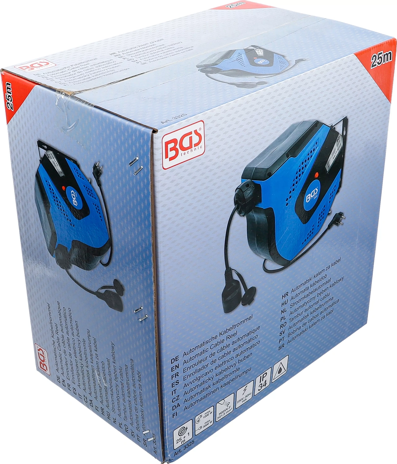 Vägg kabelvinda | 25 m