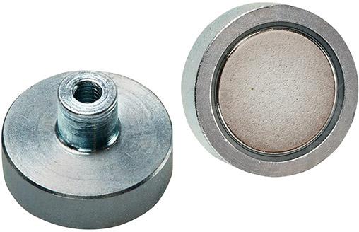 Magnet med gänga stl. 10x4,5/11,5mm, M3