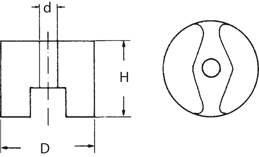 Magnet AlNiCo 12,7x9,5mm, hål 4,2mm