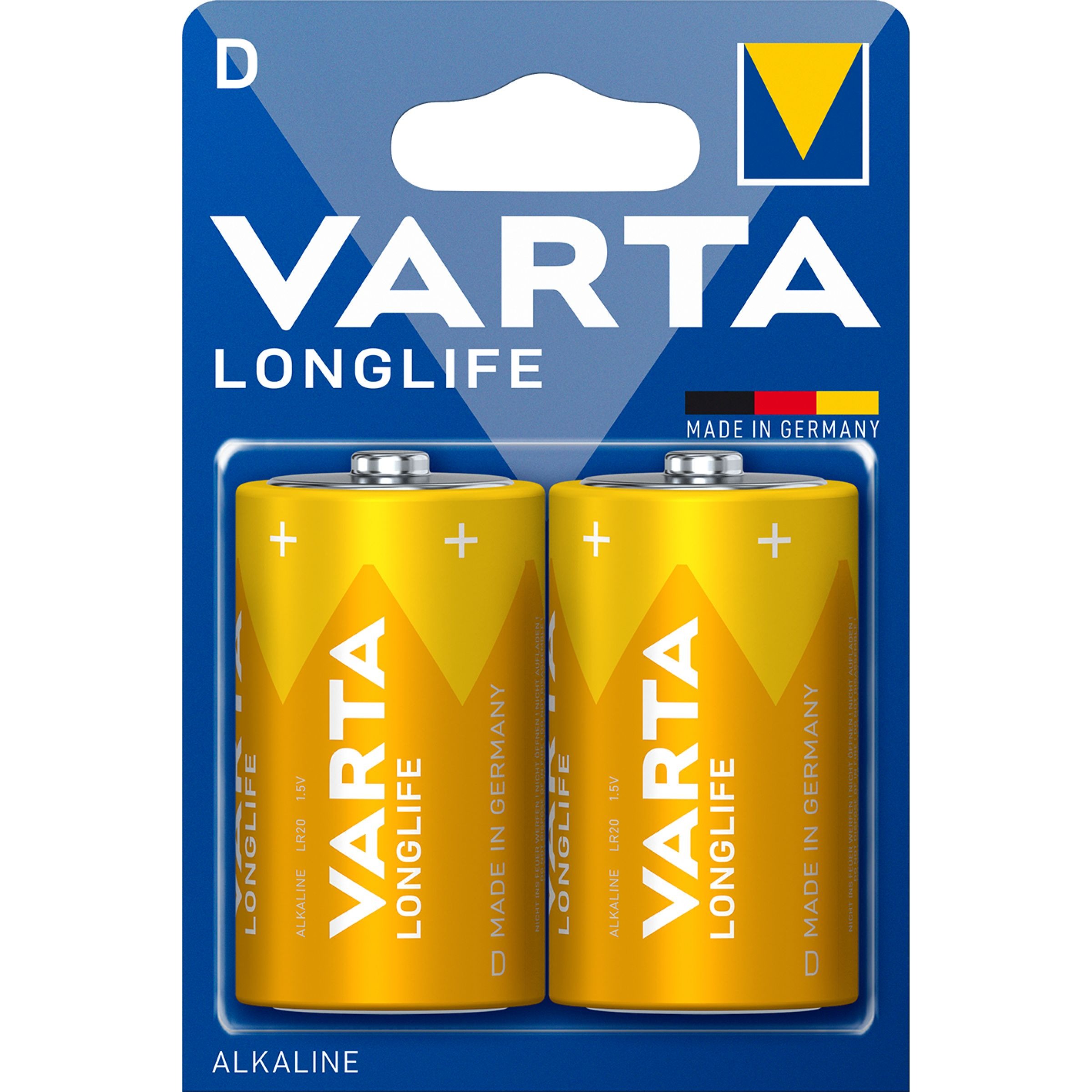 Batteri Longlife LR20 D 1,5V 2-pack blister