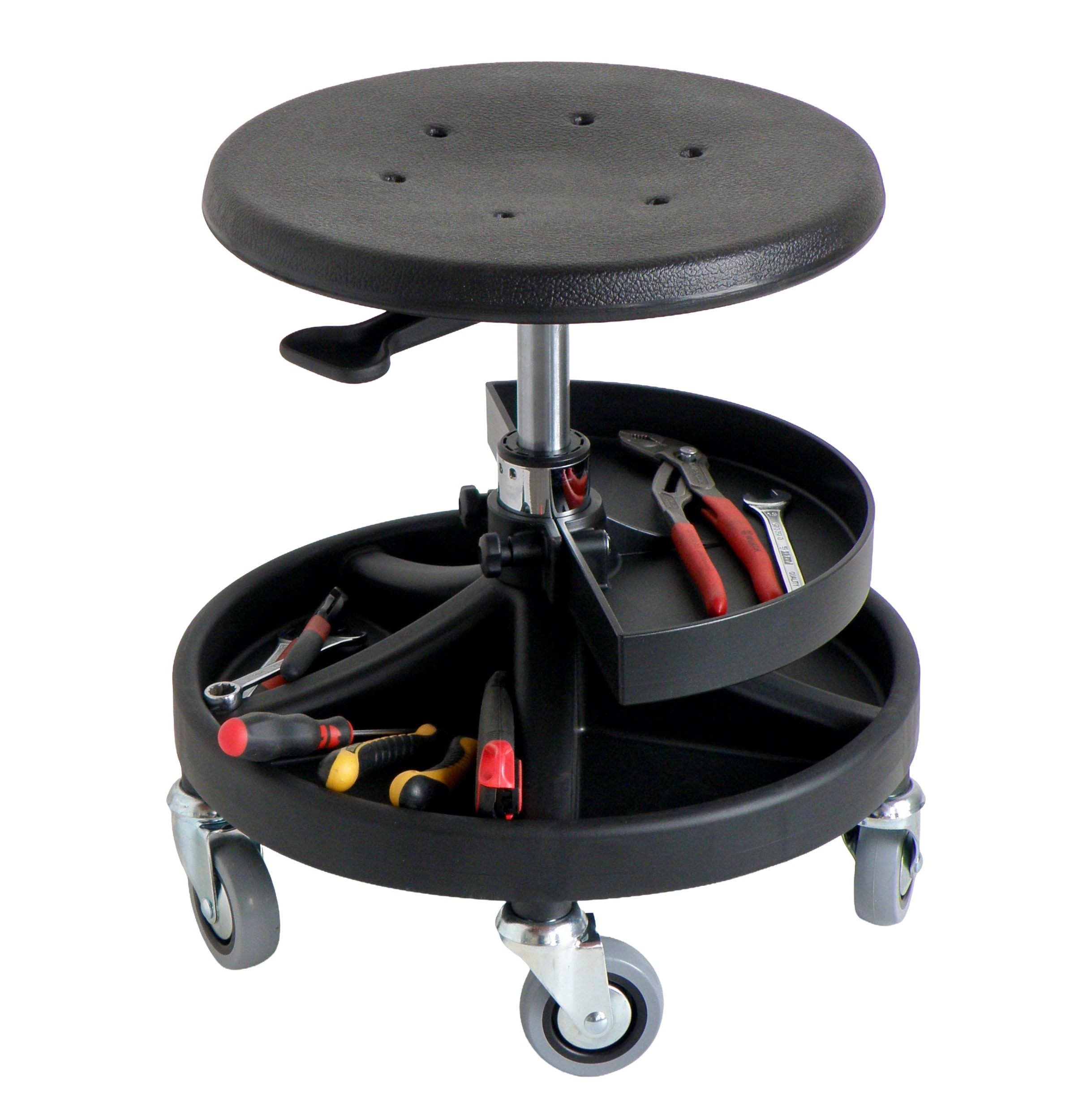 Verktygshylla, halv 180° för ATARAs åk & montörstol / Jockeystol