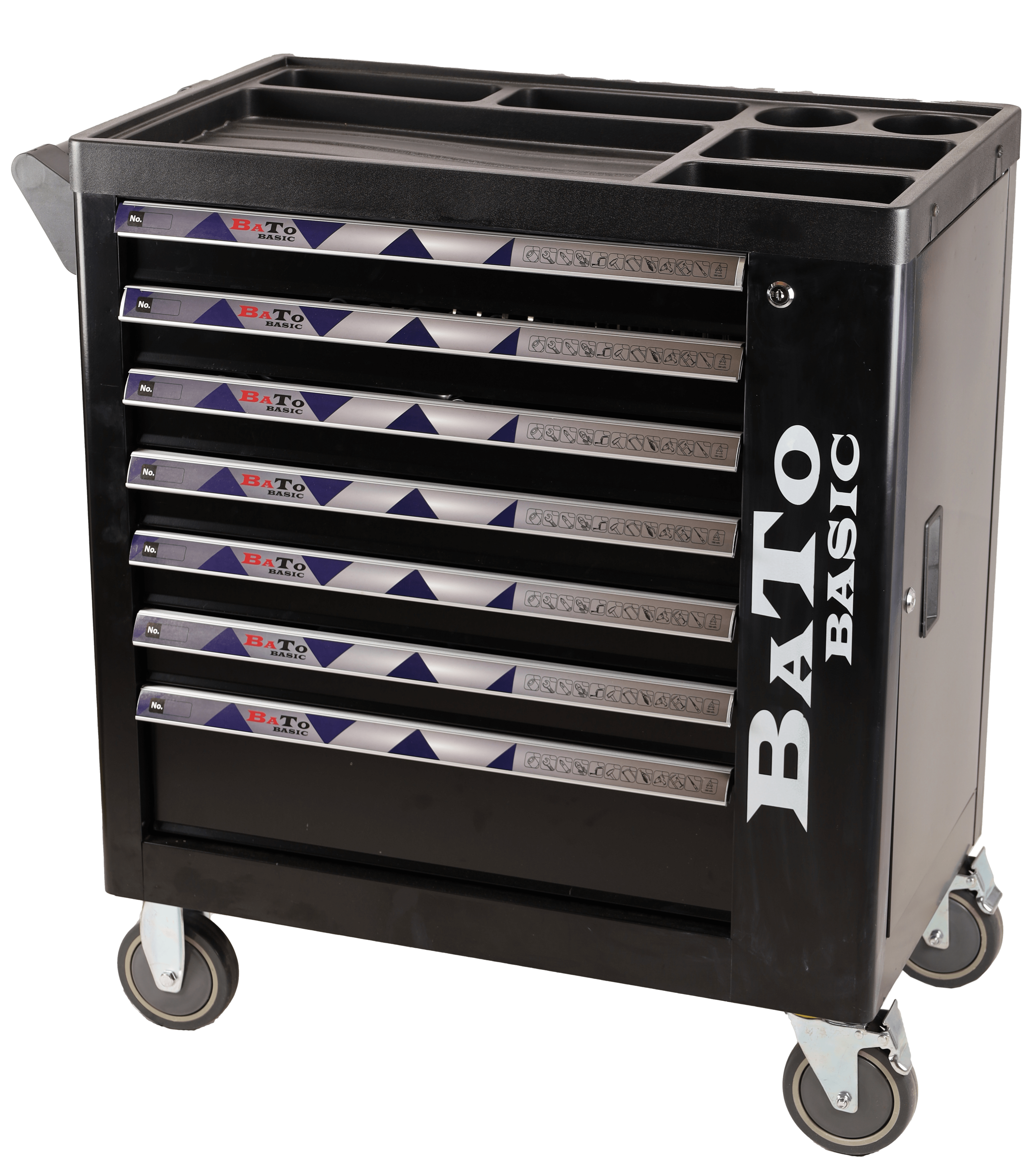 Verktygsvagn med verktyg 231-delar, 7 lådor och gavelskåp