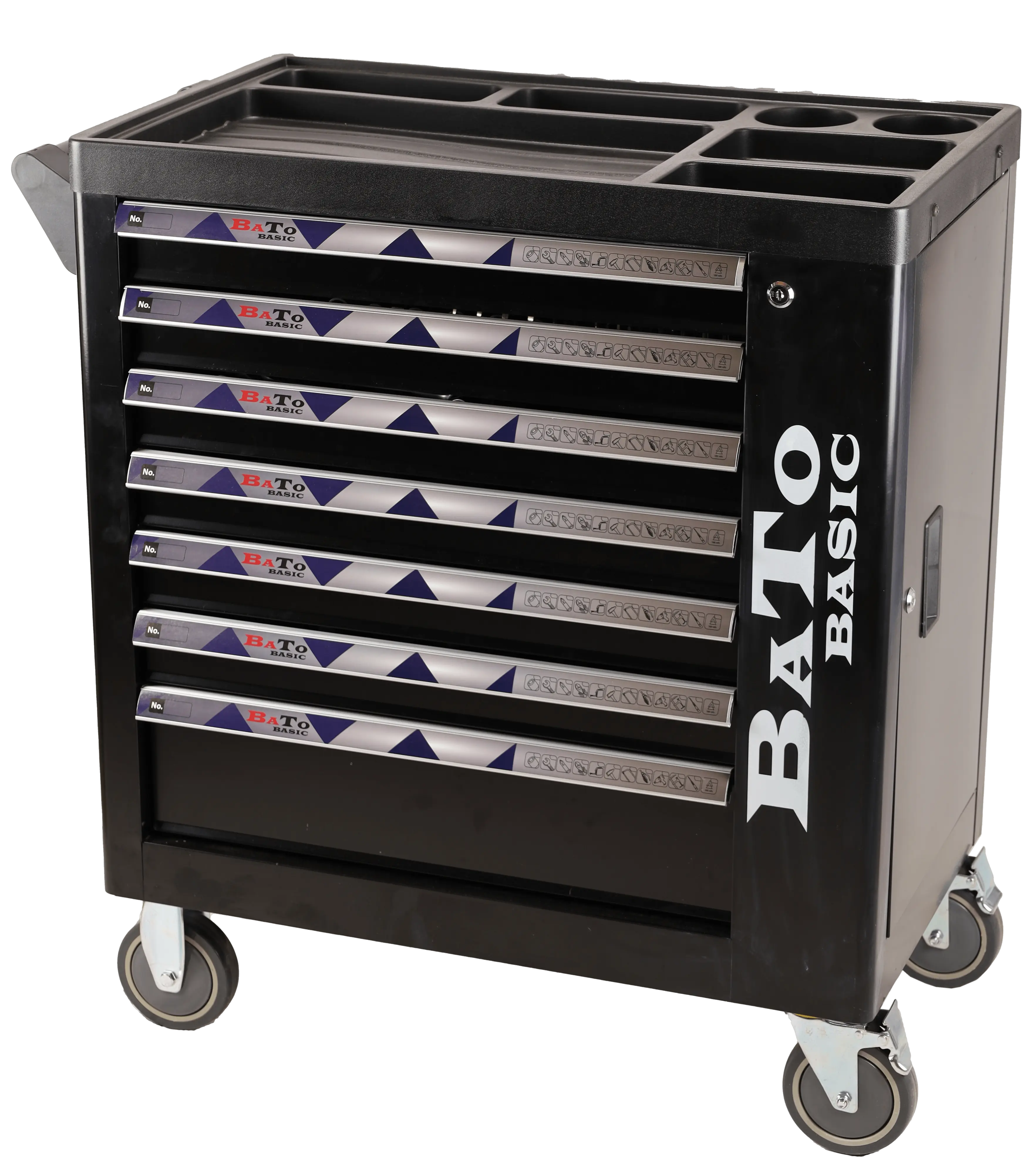 Verktygsvagn med verktyg 231-delar, 7 lådor och gavelskåp