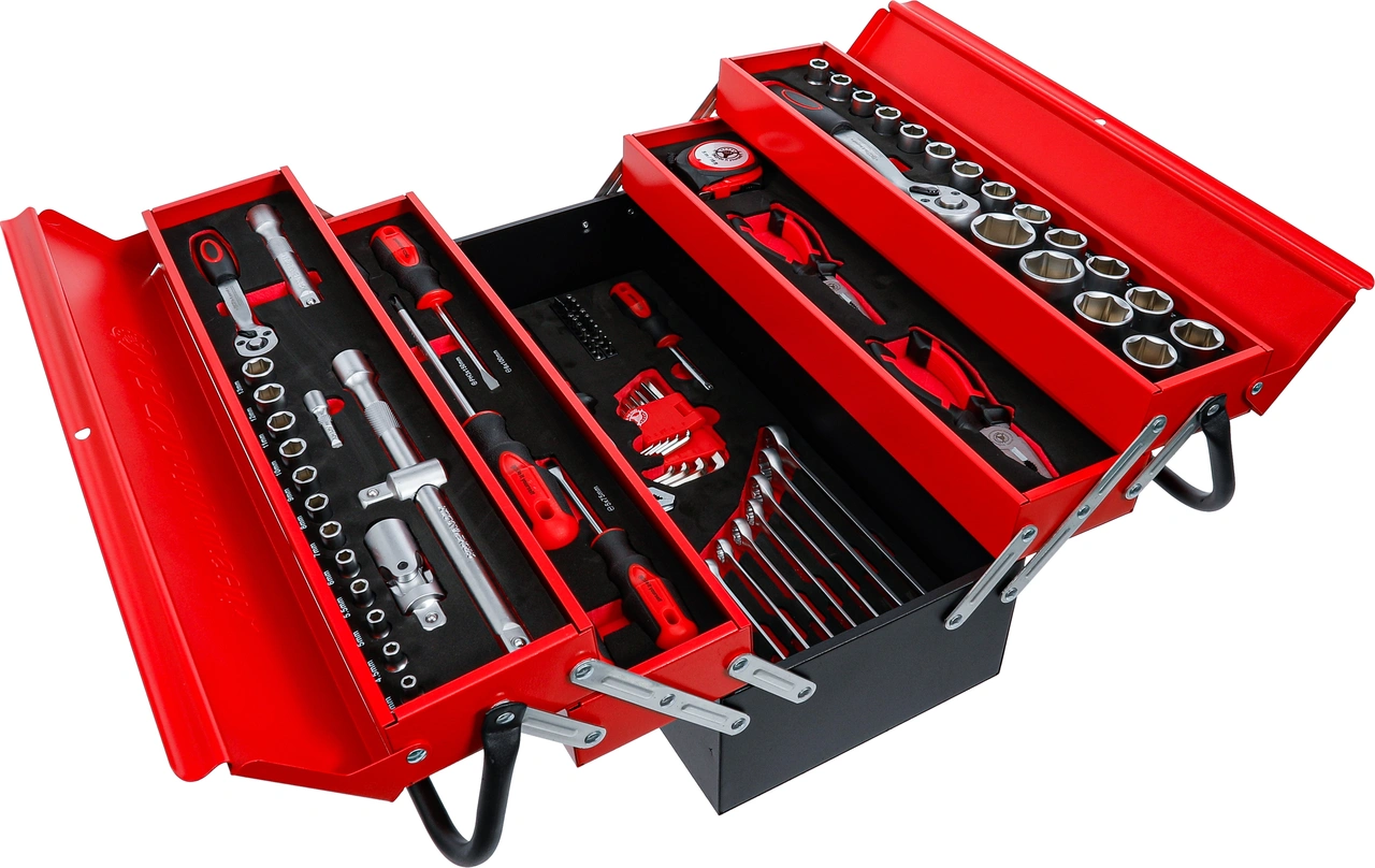 Verktygsväska i metall inkl. verktyg | 86 delar