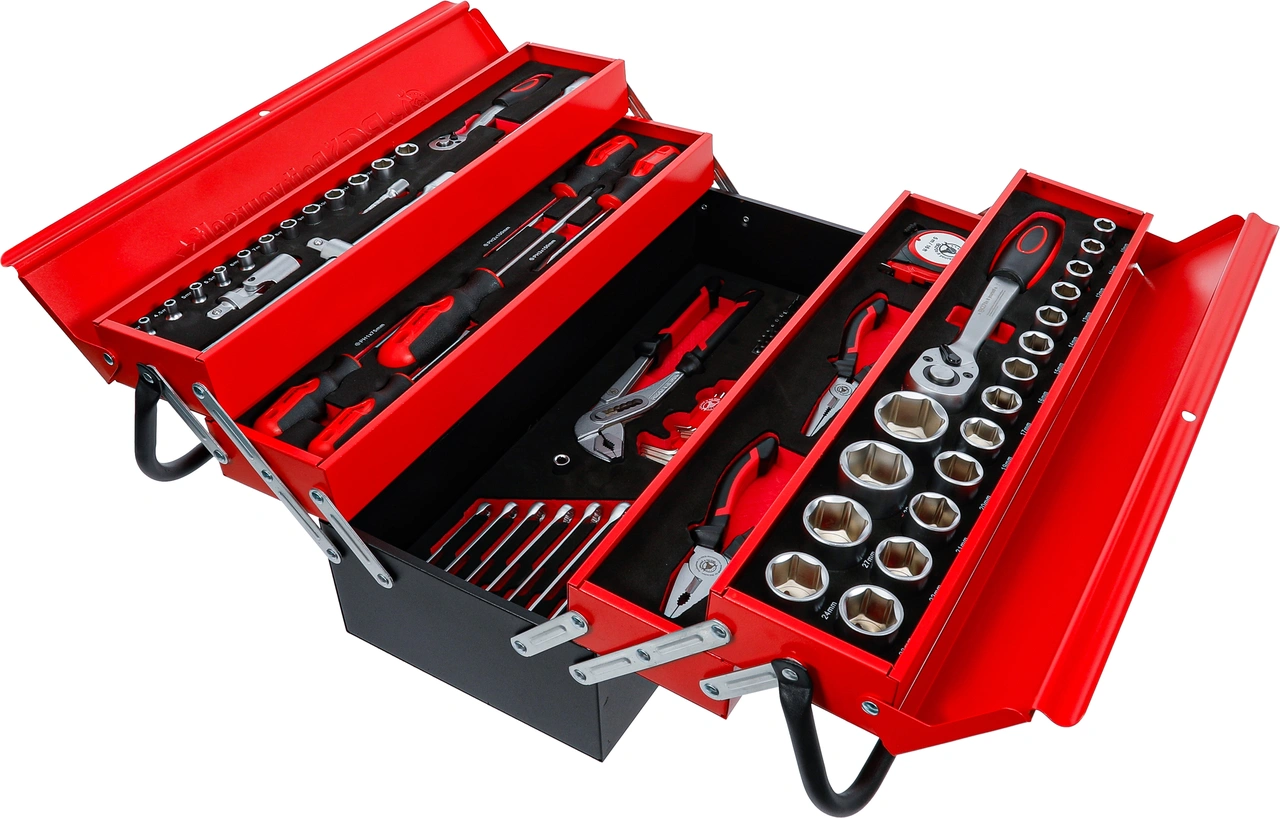 Verktygsväska i metall inkl. verktyg | 86 delar