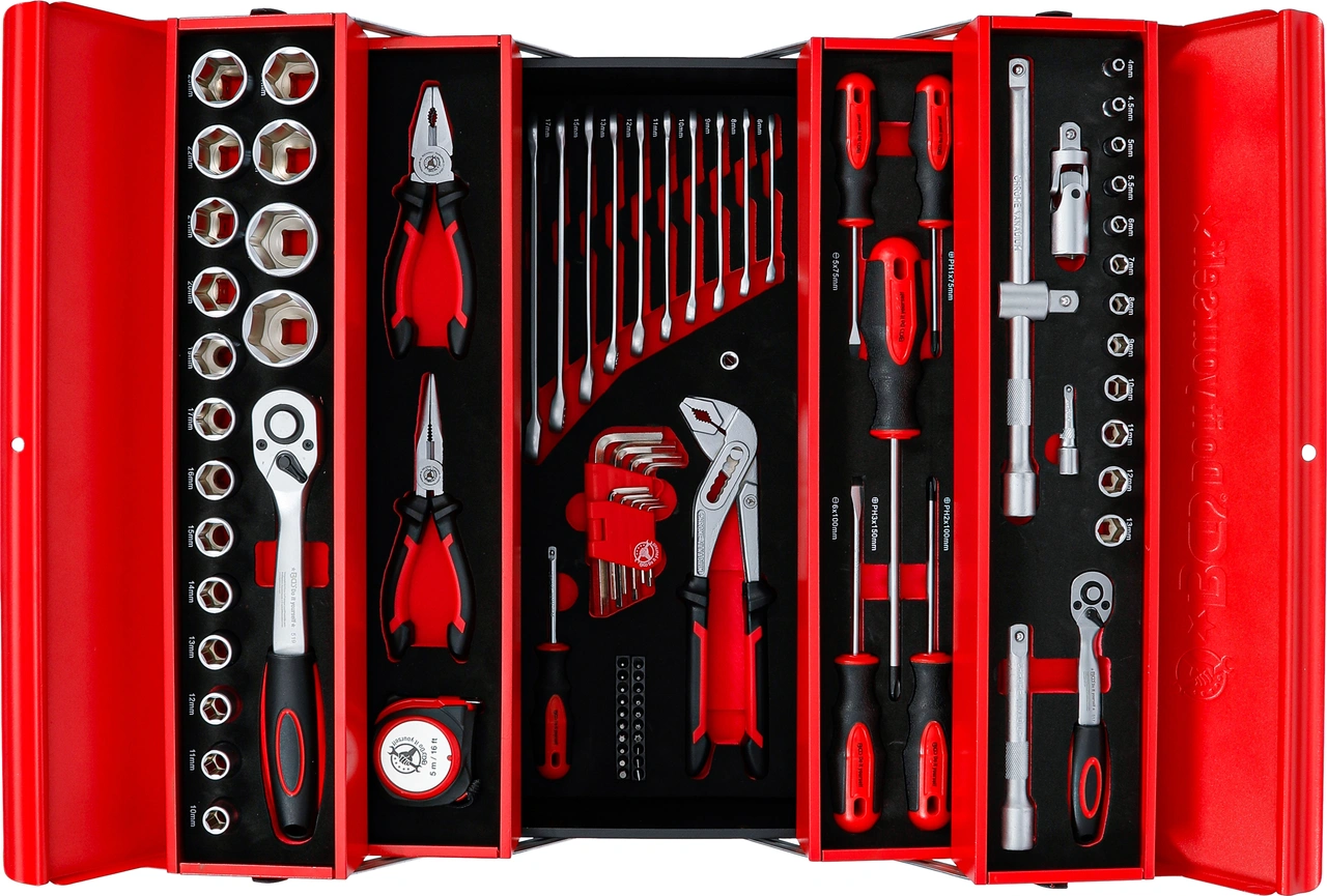 Verktygsväska i metall inkl. verktyg | 86 delar