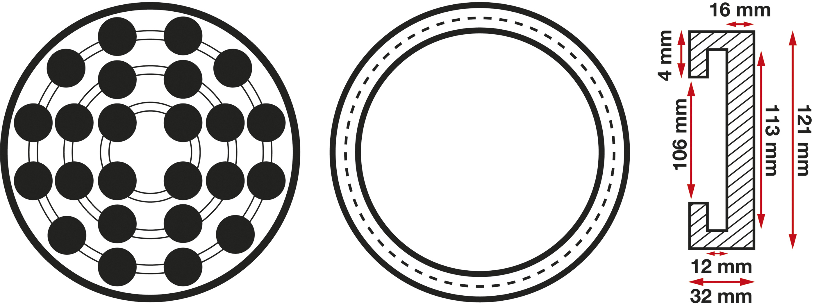 Gummiplattor | för lift | Ø 120 mm