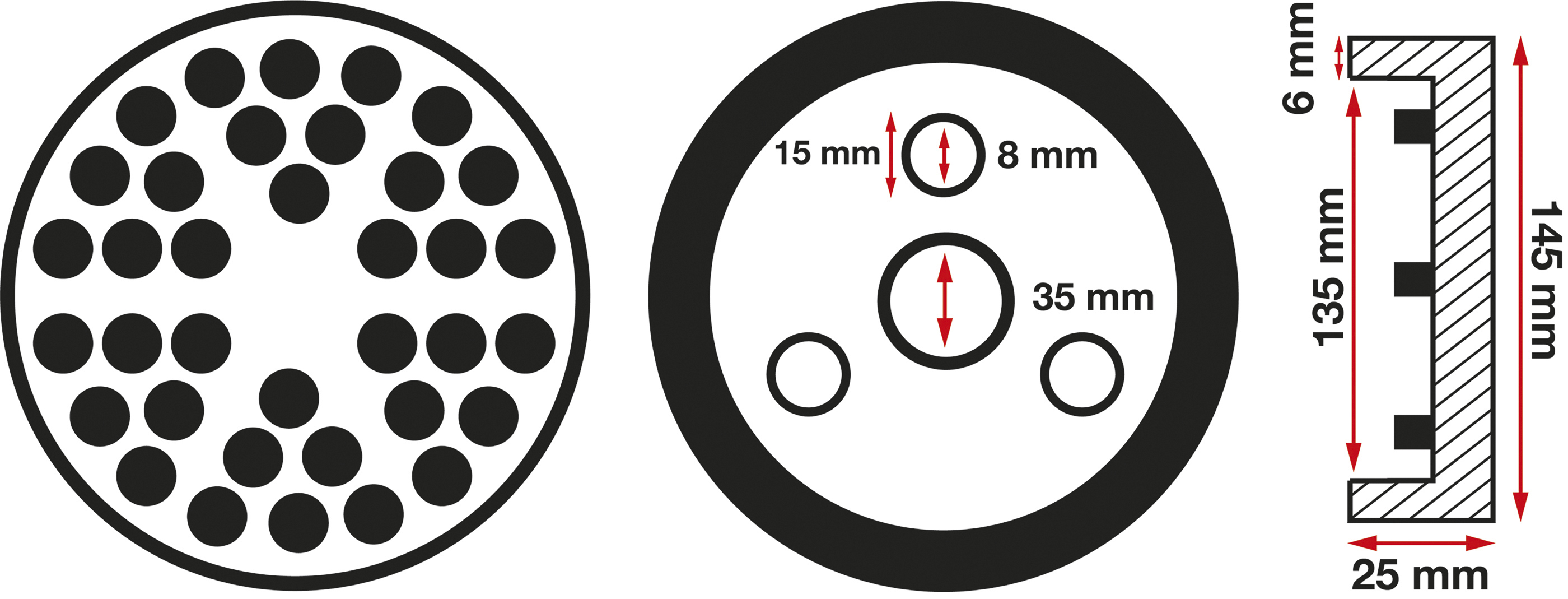 Gummiplattor | för lift | Ø 145 mm