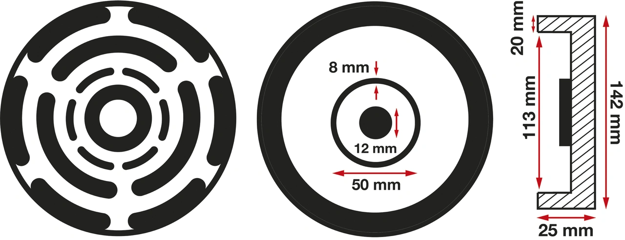 Gummiplattor | för lift | Ø 140 mm