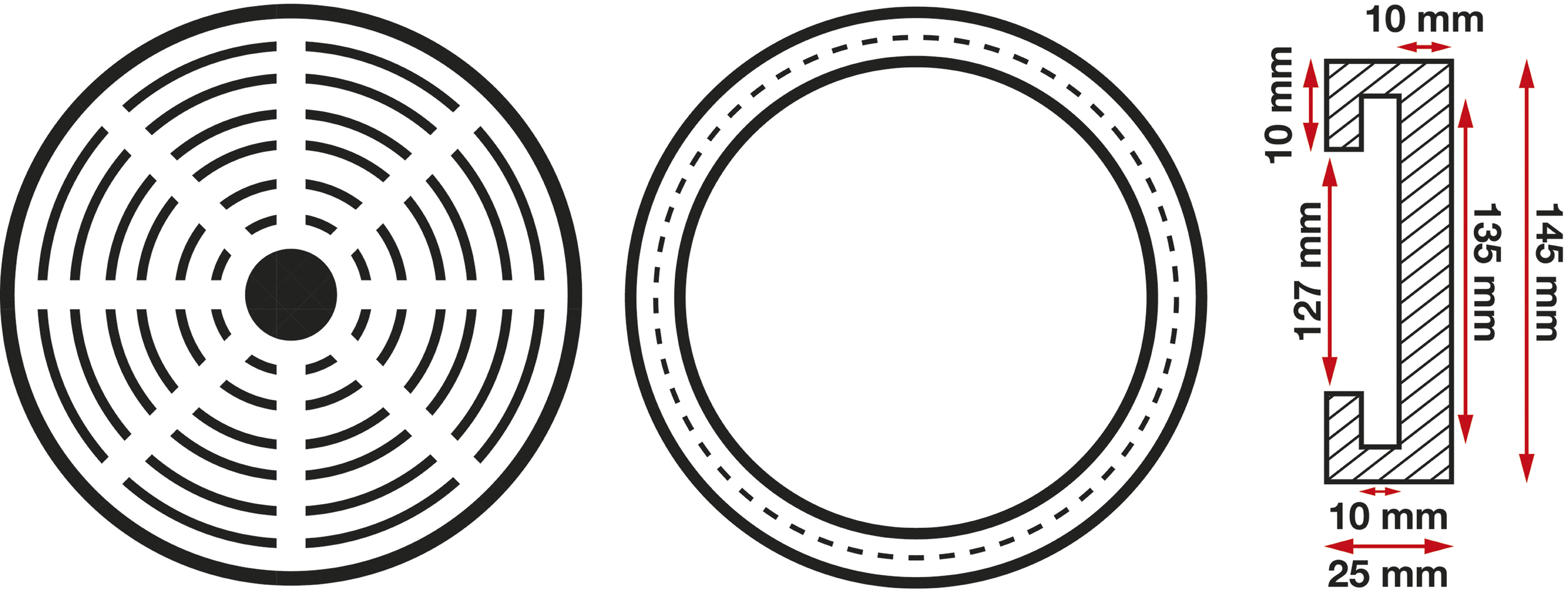 Gummiplattor | för lift | Ø 150 mm