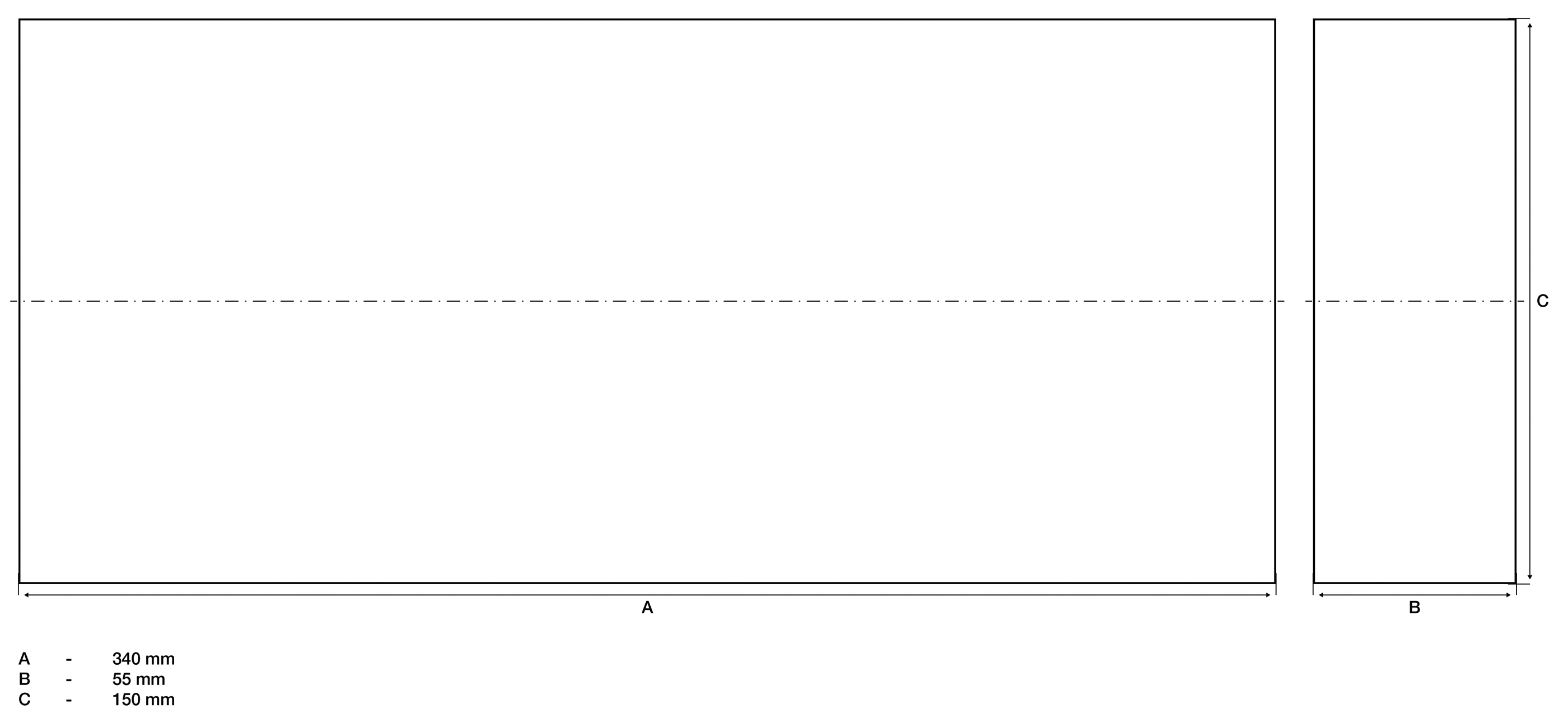 Skyddsblock | för lift | 340 x 150 x 55 mm