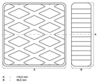 Gummiplattor | för lift | 116,5 x 116,5 x 36,5 mm