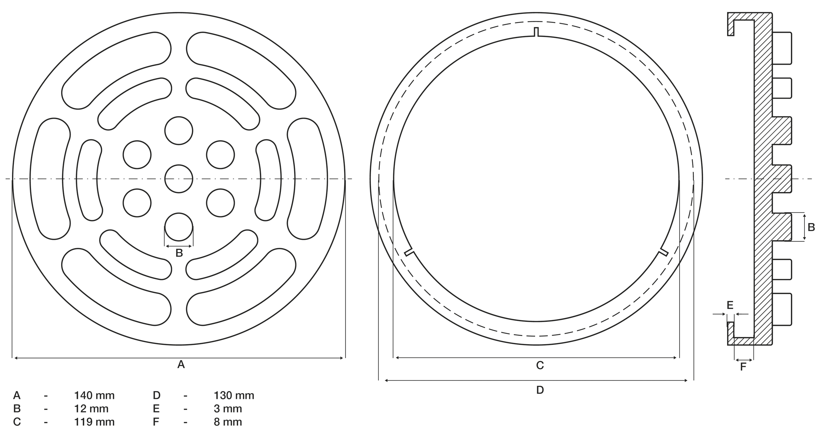 Gummiplattor | för lift | Ø 140 mm