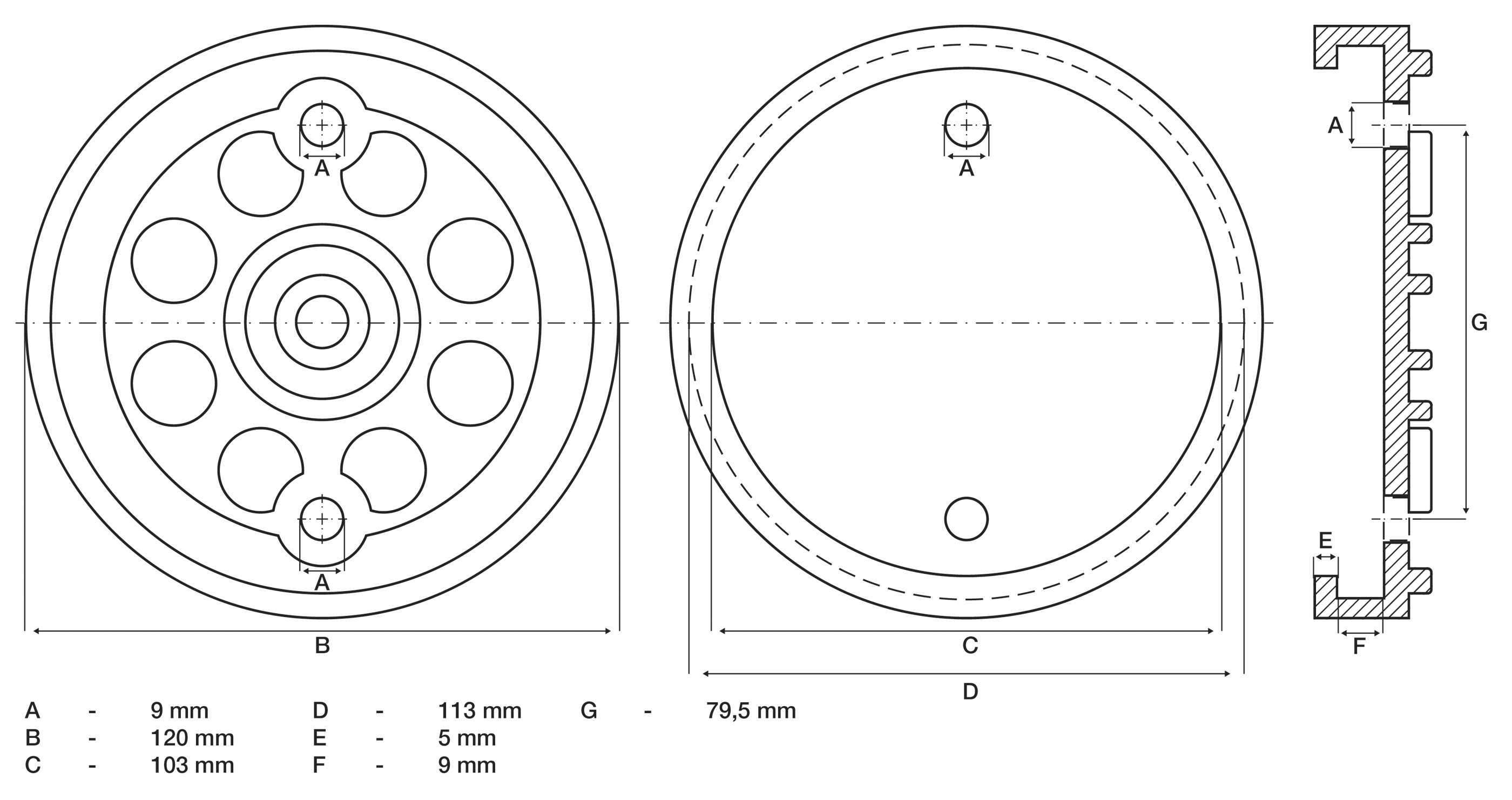 Gummiplattor | för lift | Ø 120 mm